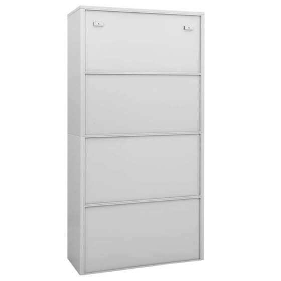 Ντουλάπα Γραφείου VidaXL από Ατσάλι 90x40x180 cm - Ανοιχτό Γκρι image 4