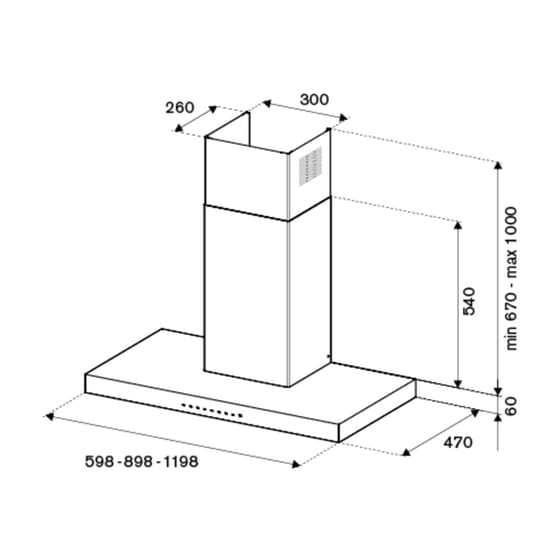 BERTAZZONI KT120P1AXT 120 cm Inox Απορροφητήρας Καμινάδα Τζάκι image 3