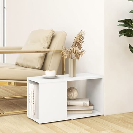 Έπιπλο Τηλεόρασης VidaXL από Μοριοσανίδα 60x24x32cm - Λευκό image 3