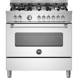 BERTAZZONI MAS96L1EXT 86 Lt Inox Μεικτή Κουζίνα Αερίου
