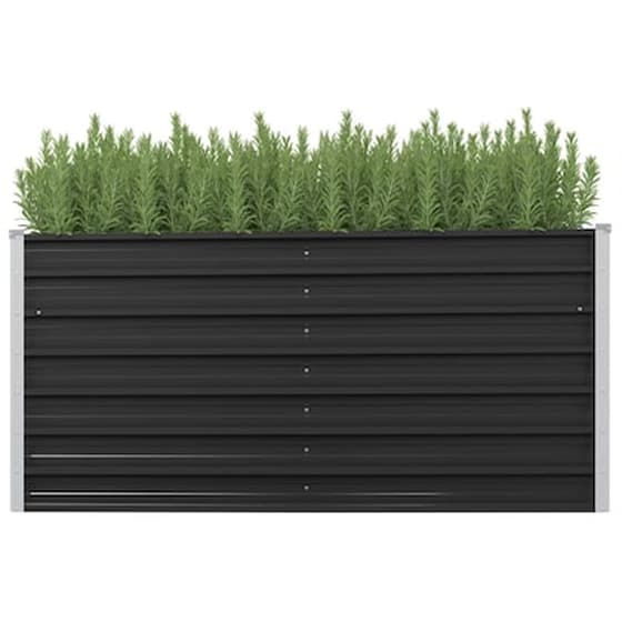 Vidaxl Ζαρντινιέρα Υπερυψωμένη Ανθρακί 160x40x77 Εκ. Γαλβαν. Χάλυβας image 0
