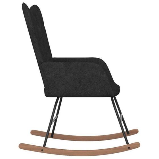 Κουνιστή Πολυθρόνα VidaXL από Ύφασμα - Μαύρη image 2