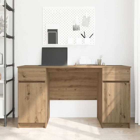 Γραφείο VidaXL από Επεξεργασμένο Ξύλο 140x49x76 cm - Artisan Δρυς image 2