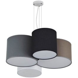 Φωτιστικό Οροφής Πολύφωτο Homelighting Cozy 77-8233 Υφασμάτινο - Λευκό/Γκρι/Μαύρο