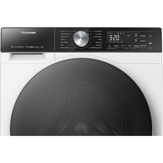 HISENSE WF5S9045BW 9 kg 1.400 Στροφές Λευκό με WiFi Πλυντήριο ρούχων image 2