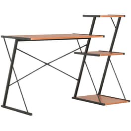Γραφείο Βιβλιοθήκη VidaXL από Μοριοσανίδα 116x50cm - Μαύρο/Καφέ