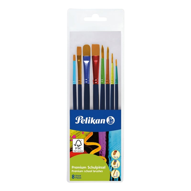 PELIKAN Σετ Πινέλα Premium Pi8/pb 8 Τεμ.