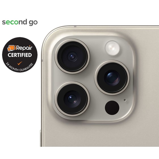 Μεταχειρισμένο Apple iPhone 15 Pro Max 256GB Natural Titanium second go Certified by iRepair image 4