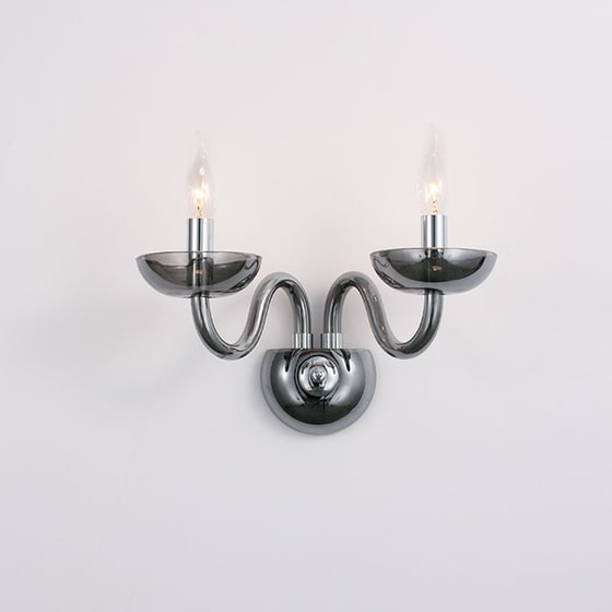 Απλίκα Τοίχου Aca Lunaria Blk82182wsgc Μεταλλική 36x22x22 cm - Γκρι image 0