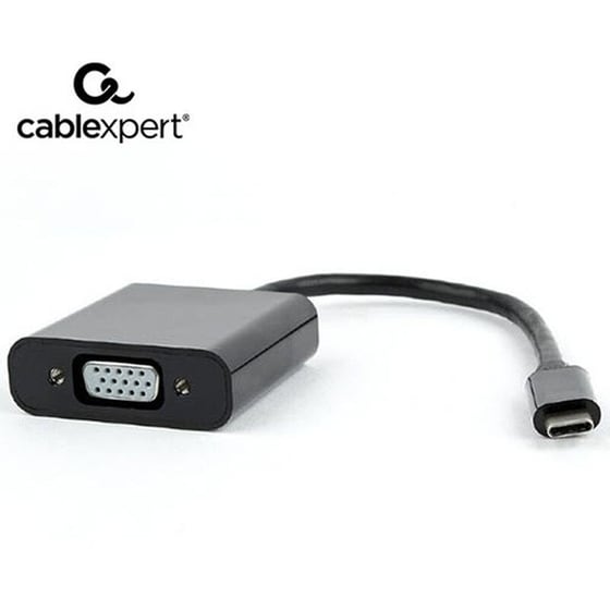 Αντάπτορας Cablexpert USB-C σε VGA - Μαύρο image 0