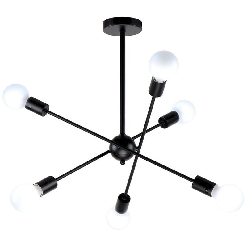 Φωτιστικό Οροφής Πολύφωτο Homelighting Gwen 77-8091 Μεταλλικό - Μαύρο