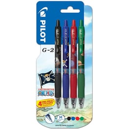 Στυλό Gel Pilot 0.7mm & Αυτoκόλλητα One Piece (4 Τεμάχια)