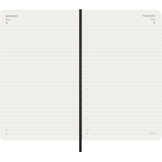Ημερολόγιο Ημερήσιο 2027 Moleskine 12M L Soft Cover Μαύρο image 1