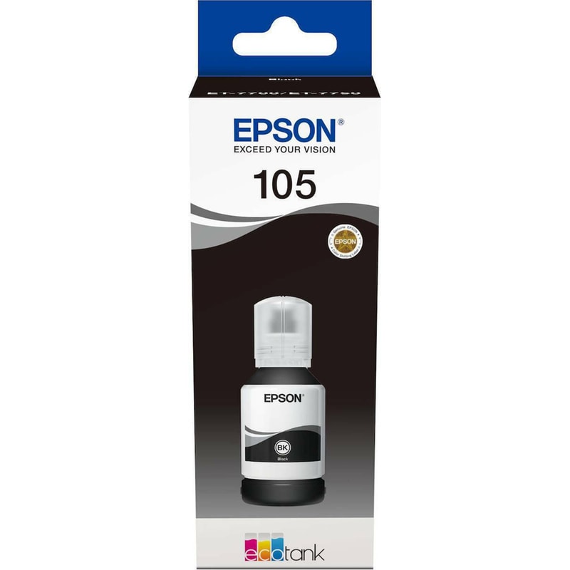 Epson 105 Μαύρο Μελάνι Εκτυπωτή C13T00Q140 EPSON