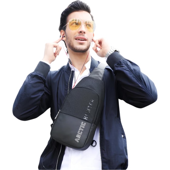 Τσάντα Crossbody Arctic Hunter XB0058-BK -3,7lt - Μαύρη image 5