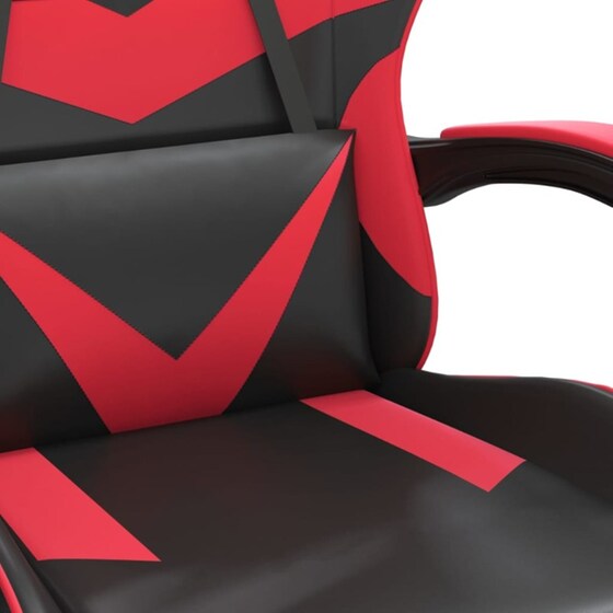 Καρέκλα Gaming VIDAXL 3143855 με Υποπόδιο από Τεχνητό Δέρμα - Μαύρο image 4