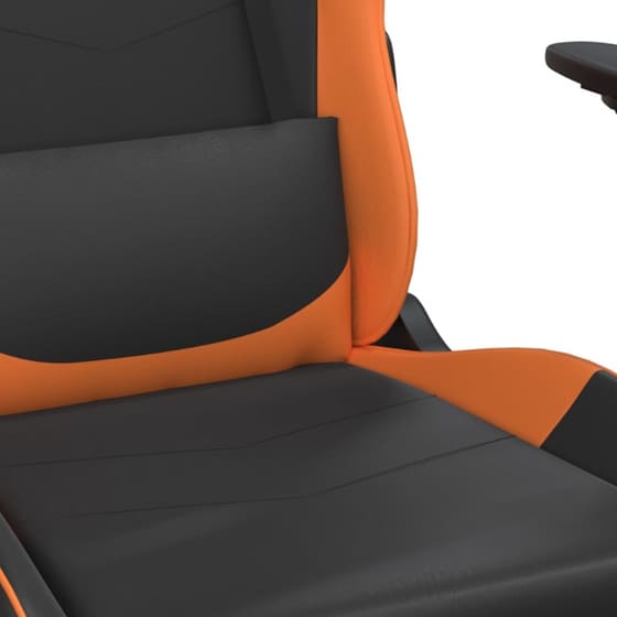 Καρέκλα Gaming VIDAXL 345417 με Υποπόδιο από Τεχνητό Δέρμα - Μαύρο image 5
