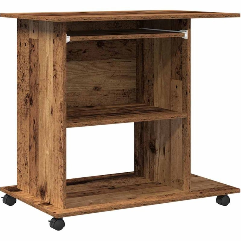 Γραφείο Υπολογιστή VidaXL από Μοριοσανίδα 80x50x75 cm - Παλιό Ξύλο