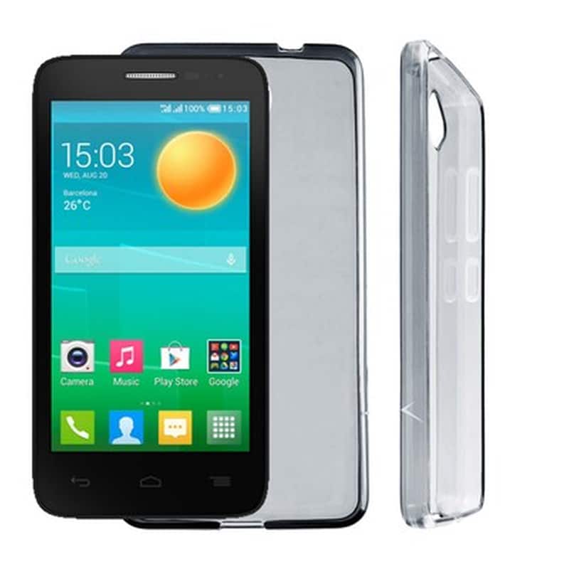 Θήκη Alcatel Pop D5 - Volte-Tel SlimColor TPU Back Cover - Διάφανη Γκρι VOLTE-TEL