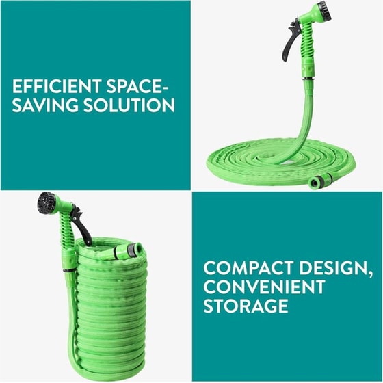 Λάστιχο Ποτίσματος Navaris Flexible Garden Hose Επεκτεινόμενο 7.5 έως 15m - Πράσινο image 5