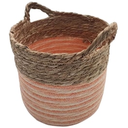 Καλάθι Αποθήκευσης Mod Ψάθινο 28x21.5 cm - Πολύχρωμο