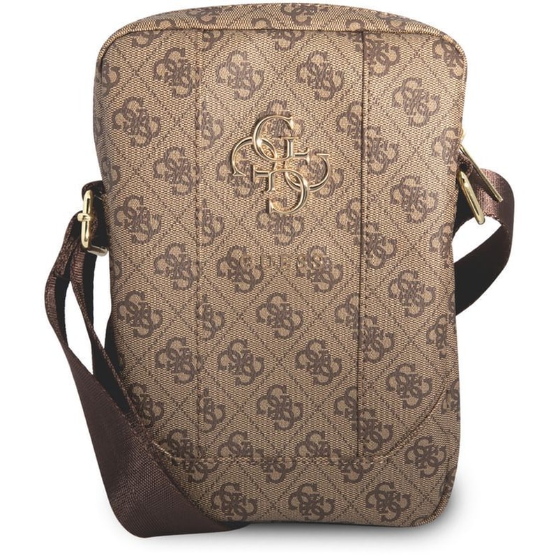 Guess Guess 4g Big Metal Logo Tablet Bag- Τσαντάκι Από Δερματίνη Κατάλληλο Για Tablet 10 Quot; (brown - Gutb10g4gfbr)