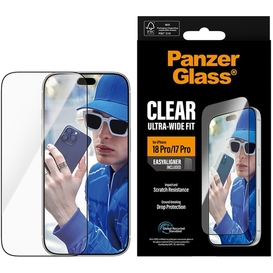 Προστατευτικό οθόνης Apple iPhone 18 Pro - PanzerGlass Ultra-Wide Fit w. EasyAligner image 1