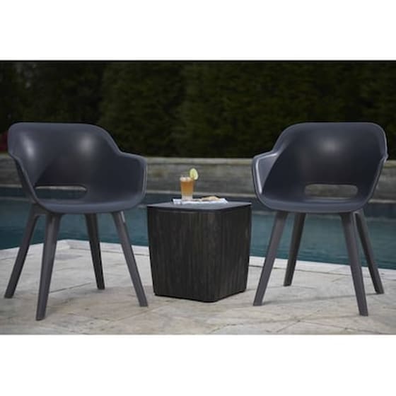 Allibert Καρέκλες Εξωτερικού Χώρου Akola 2 Τεμ. Χρώμα Γραφίτης image 3