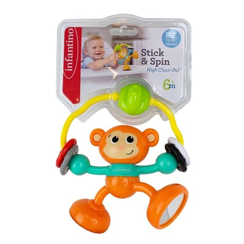 Infantino Παιχνίδι Με Βεντούζα ,μαϊμού Stick And Spin High Pal B-930-216267-03