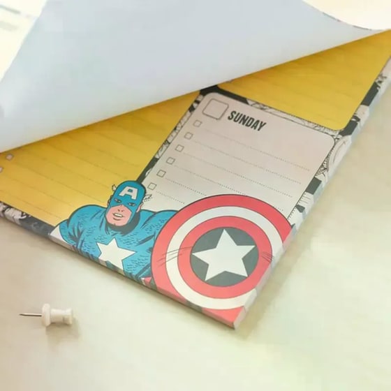 Εβδομαδιαίο Πλάνο Μπλοκ A4 Marvel Captain America Ασπίδα 21x29cm image 4
