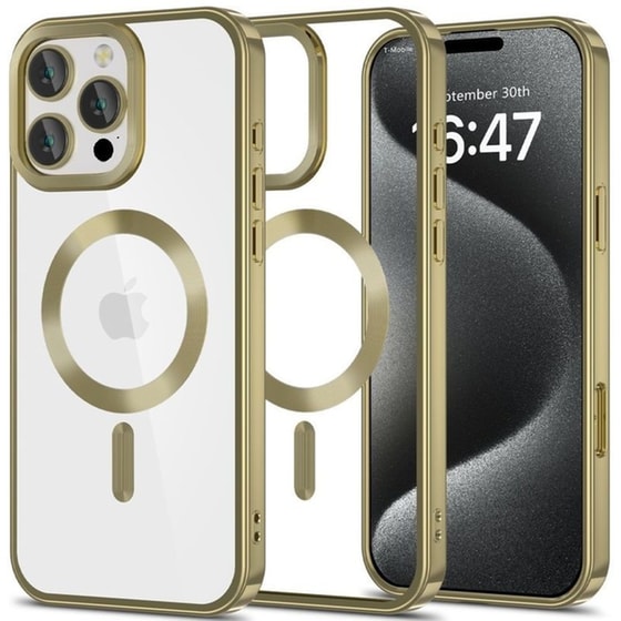 Θήκη Apple Iphone 16 Pro Max - Tech-protect Magflex Διάφανη Σιλικόνης Με Magsafe - Satin Gold (5906302312153) image 0