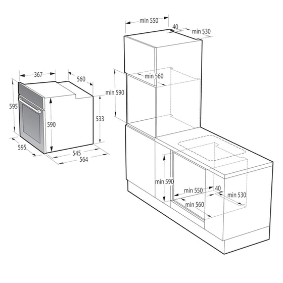 HISENSE BSA66226AX 77 Lt Inox Εντοιχιζόμενος Φούρνος Άνω Πάγκου image 7