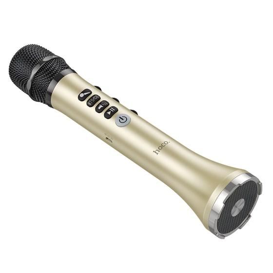 Ασύρματο Μικρόφωνο Karaoke Hoco BK9 Singing 15 W - Χρυσό image 1