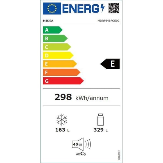MIDEA MDRF648FGE02 Total No Frost 492 Lt Inox Ψυγείο Ντουλάπα image 3