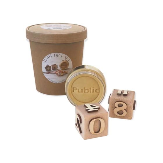 Σετ Πλαστελίνη και Ξύλινα Ζάρια με Αριθμούς 150g Λεμόνι (Κίτρινο) image 0