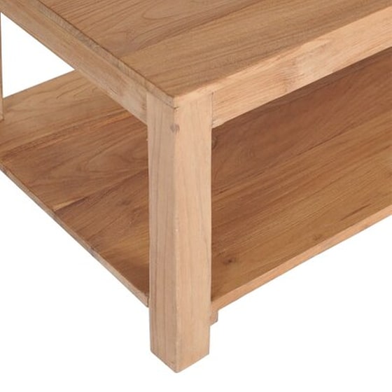 Τραπεζάκι Σαλονιού Vidaxl από Μασίφ Ξύλο Teak 100x50x40cm - Καφέ image 3
