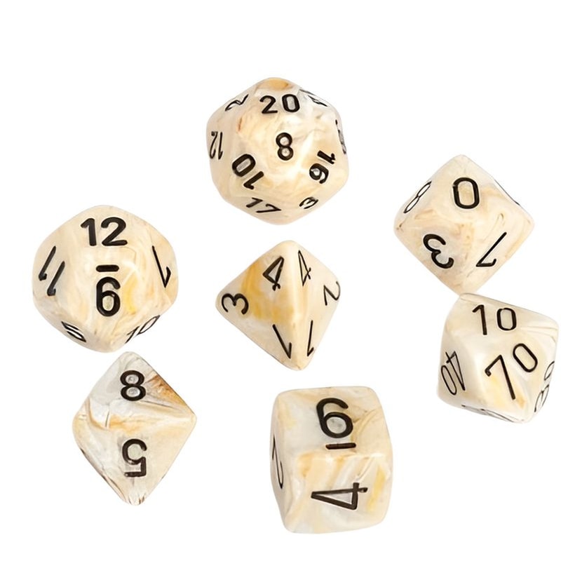 Chessex Marble - Ivory/Black CHESSEX