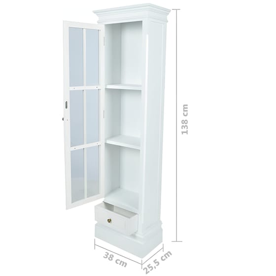 Βιβλιοθήκη/Βιτρίνα VidaXL από Ξύλο 38x25.5x138 cm - Λευκή image 3