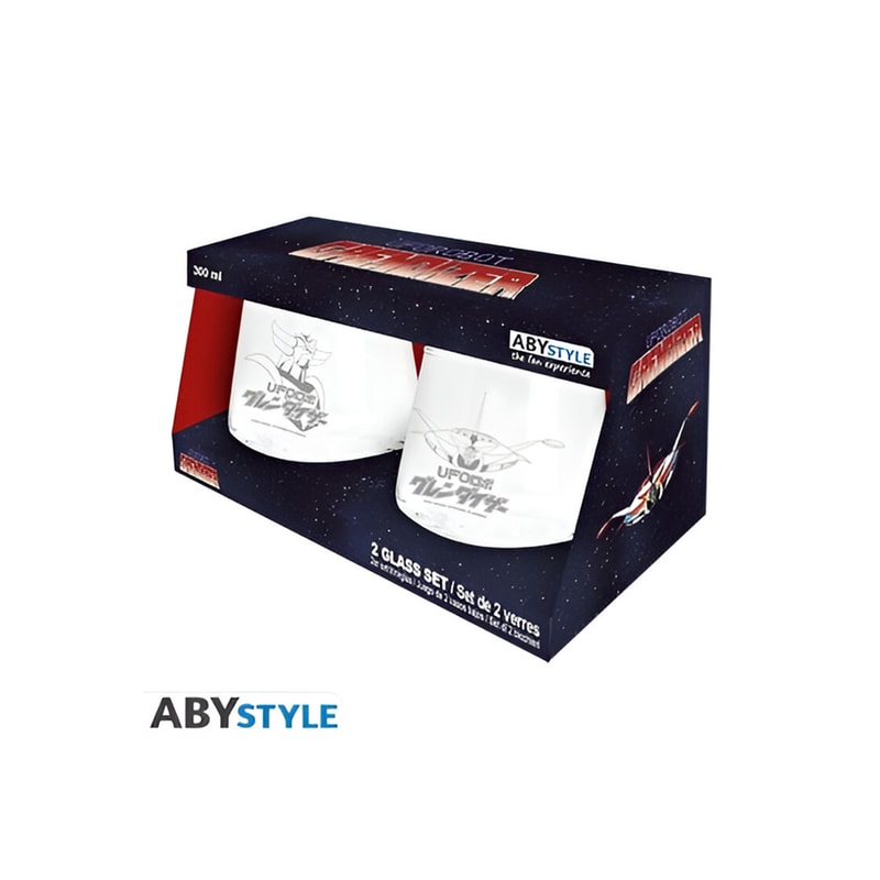 ABYSSE CORP Ποτήρια Abysse Corp Grendizer 2 τμχ Γυάλινα 300 ml - Διάφανο