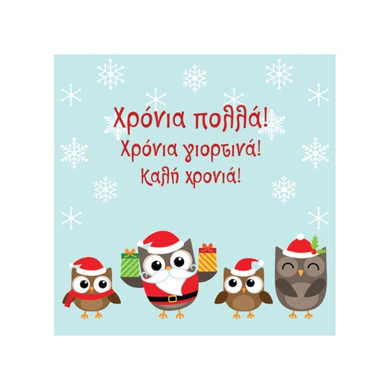 Χριστουγεννιάτικη Κάρτα Happy Cards Κουκουβάγιες image 0
