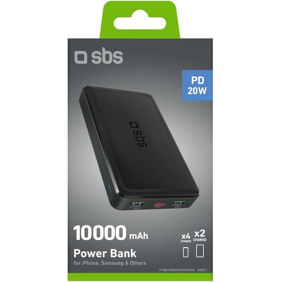 Powerbank SBS Nano 10.000mAh - Μαύρο image 1