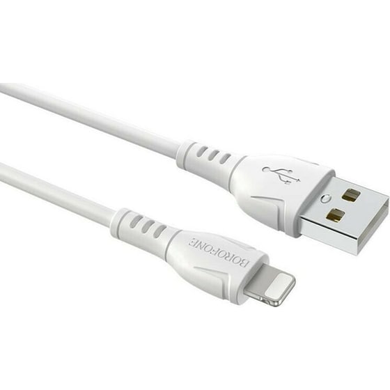 Καλώδιο Σύνδεσης Borofone Bx51 Triumph Usb Σε Lightning 2.4a 1μ Λευκό image 1