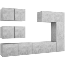 Έπιπλα Τηλεόρασης VidaXL Μοριοσανίδα 6 Τμχ 80x30x30cm - Γκρι