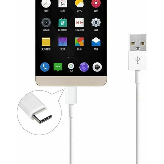 Καλώδιο δεδομένων Huawei Cp51 Usb to Usb-C 3A 1m - White image 3