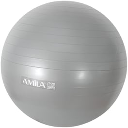 Μπάλα Γυμναστικής Amila Κατάλληλη για Pilates 1.80 kg 75 cm από PVC - Γκρι