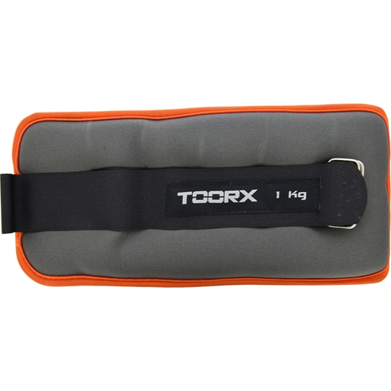 Βαράκια Άκρων 2 x 1kg Σταθερού Βάρους Toorx AHF-072 από Νεοπρένιο - Γκρι/Πορτοκαλί image 1