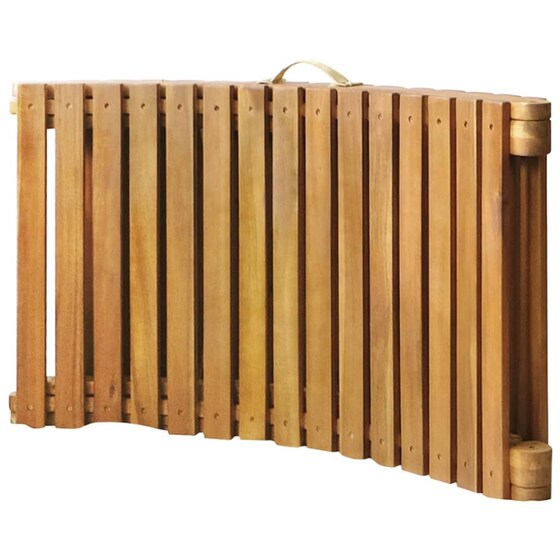 Ξαπλώστρα VidaXL από Μασίφ Ξύλο Ακακίας 184x55x64 cm - Πράσινη image 3