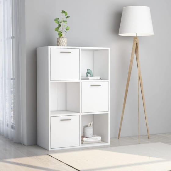 Βιβλιοθήκη VidaXL από Μοριοσανίδα 60x29.5x90 cm - Λευκό image 1