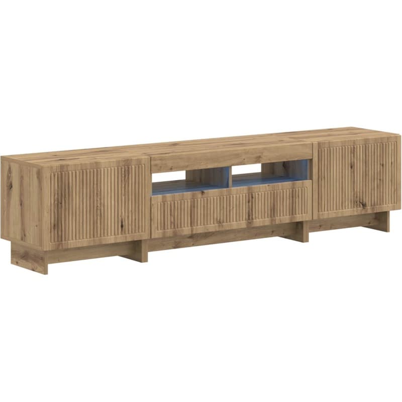 Έπιπλο Τηλεόρασης VidaXL με LED 5 τμχ 178 x 35 x 43 cm - Artisan Δρυς