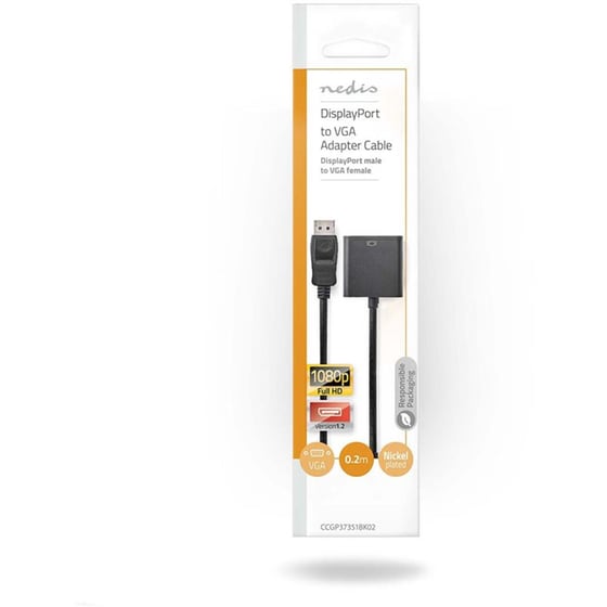 Καλώδιο Nedis USB σε DP/VGA - Μαύρο image 1